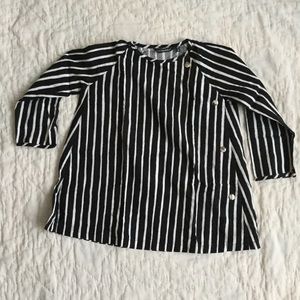 Marimekko Black White Striped Dress size 92 (2-3T)